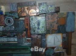 Vintage Lot De Typo Impression Imprimantes Blocs