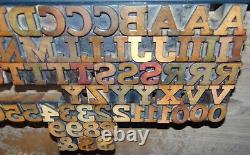 Vintage Type De Bois Alphabet 1 Grand Missing Quelques Lettres 74 Pièces