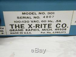 Vintage X-rite Company Modèle 301 135v Densitomètre