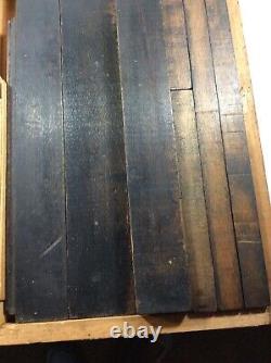 Vtg Tray Letters Symbols Metal Wood Ink Stamps Letterpress Printer Blocks