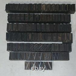 Wood Letterpress Type D'impression Bloc Numéros Supérieurs/bassins Set 1 Lot4